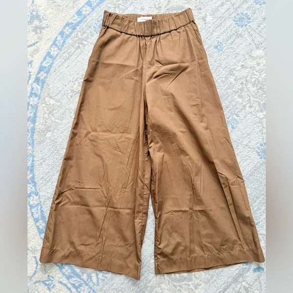 SPRWMN Espresso Cotton Poplin Culotte Pants - Picture 6 of 12